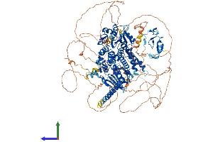 AlphaFold protein structure predicition of Mouse Recombinant Mtmr3 Protein, UniprotID Q8K296 (MTMR3 Protein (AA 1-1196) (His tag))