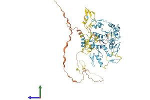 AlphaFold protein structure predicition of Human Recombinant ZNF319 Protein, UniprotID Q9P2F9 (ZNF319 Protein (AA 1-582) (His tag))