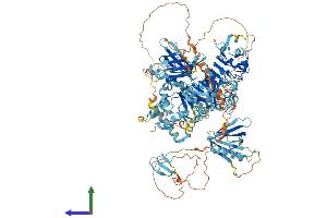 AlphaFold protein structure predicition of Mouse Recombinant Stk11ip Protein, UniprotID Q3TAA7