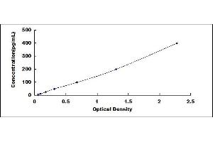 Typical standard curve (ADAM8 ELISA Kit)