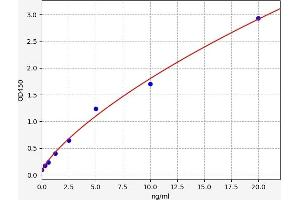 Typical standard curve (TEK ELISA Kit)