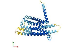 AlphaFold protein structure predicition of Mouse Recombinant Tas2r103 Protein, UniprotID Q9JKA3
