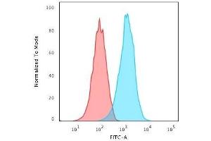 Flow Cytometric Analysis of Raji cells. (Rekombinanter CD20 Antikörper)