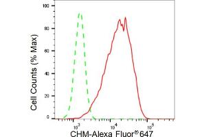 Flow cytometric analysis of CHM expression in HepG2 cells using CHM antibody (ABIN7798057), 1:2,000). (Rekombinanter CHM Antikörper)