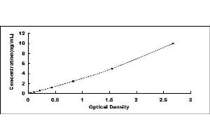 Typical standard curve (Dystrophin ELISA Kit)