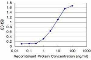 Detection limit for recombinant GST tagged ABL2 is approximately 0. (ABL2 Antikörper  (AA 743-842))