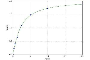 A typical standard curve (IGFBP2 ELISA Kit)