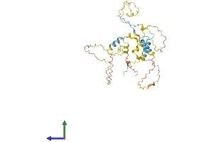 AlphaFold protein structure predicition of Human Recombinant FYTTD1 Protein, UniprotID Q96QD9