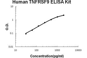Human TNFRSF9/4-1BB Accusignal ELISA Kit Human TNFRSF9/4-1BB AccuSignal ELISA Kit standard curve. (CD137 ELISA Kit)
