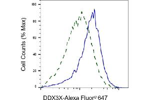Flow cytometric analysis of DDX3X expression in HepG2 cells using DDX3X antibody (ABIN7798286), 1:2,000).
