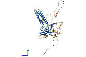 AlphaFold protein structure predicition of Human Recombinant TAF7L Protein, UniprotID Q5H9L4