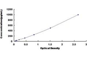 Typical standard curve (MUC17 ELISA Kit)