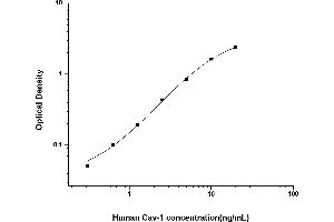 Typical standard curve (Caveolin-1 ELISA Kit)