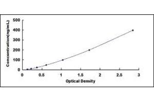 Typical standard curve (Annexin a1 ELISA Kit)