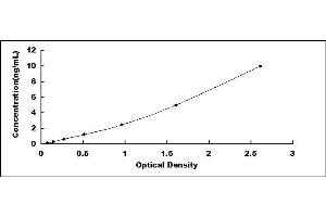 Typical standard curve (TIMP1 ELISA Kit)