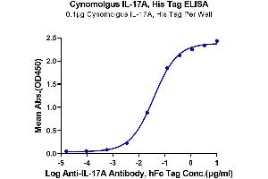 ELISA image for Interleukin 17A (IL17A) (AA 24-155) protein (His-Avi Tag) (ABIN7274990)