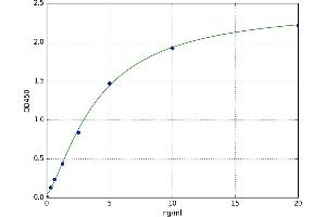 A typical standard curve (SERPINA7 ELISA Kit)