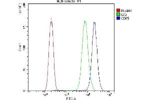 Flow Cytometry analysis of PC-3 cells using anti-CD55 antibody (ABIN3043393). (CD55 Antikörper  (AA 35-347))