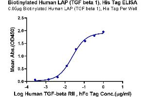 ELISA image for Transforming Growth Factor, beta 1 (TGFB1) (AA 30-278) protein (His-Avi Tag,Biotin) (ABIN7275129)