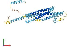 AlphaFold protein structure predicition of Mouse Recombinant Stx11 Protein, UniprotID Q9D3G5
