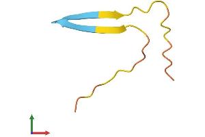 AlphaFold protein structure predicition of Human Recombinant KRTAP20-4 Protein, UniprotID Q3LI62