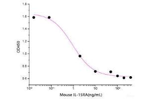 ELISA image for Interleukin 15 Receptor, alpha (IL15RA) (Active) protein (Fc Tag) (ABIN7320556) (IL15RA Protein (Fc Tag))