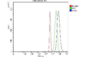 Flow Cytometry analysis of Jurkat cells using anti-TCR alpha/TRAC antibody (ABIN6719654). (TRAC Antikörper  (AA 1-114))