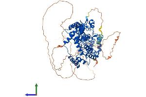AlphaFold protein structure predicition of Mouse Recombinant Rgs9 Protein, UniprotID O54828