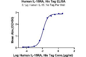 ELISA image for Interleukin 15 Receptor, alpha (IL15RA) (AA 31-205) protein (His-Avi Tag) (ABIN7274956)