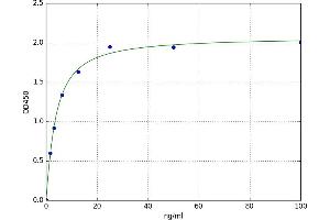 A typical standard curve (Smooth Muscle Actin ELISA Kit)
