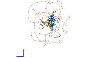 AlphaFold protein structure predicition of Mouse Recombinant Sncaip Protein, UniprotID Q99ME3