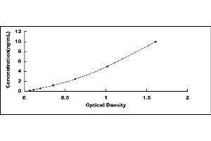 Typical standard curve (CD166 ELISA Kit)