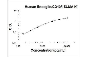 Human CD105 PicoKine ELISA Kit standard curve