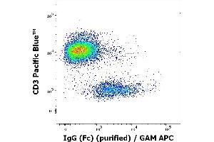 Flow Cytometry (FACS) image for Mouse anti-Human IgG Fc (Fc Region) antibody (ABIN302085)