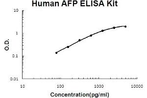 Human AFP PicoKine ELISA Kit standard curve