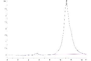 The purity of Human JAML is greater than 95 % as determined by SEC-HPLC. (JAML Protein (AA 20-275) (His tag))