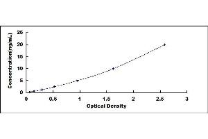 Typical standard curve (OAS1A ELISA Kit)