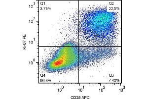 Flow cytometry analysis of human peripheral blood mononuclear cells stimulated with PHA.