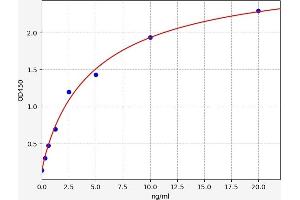 Typical standard curve (TACR1 ELISA Kit)