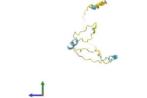 AlphaFold protein structure predicition of Mouse Recombinant Fam229a Protein, UniprotID B2KGE5