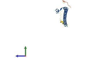 AlphaFold protein structure predicition of Human Recombinant MAFIP Protein, UniprotID Q8WZ33