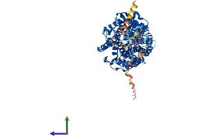 AlphaFold protein structure predicition of Mouse Recombinant Slc6a7 Protein, UniprotID Q6PGE7 (SLC6A7 Protein (AA 1-637) (His tag))