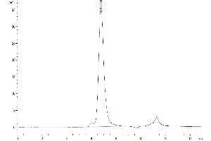 Size-exclusion chromatography-High Pressure Liquid Chromatography (SEC-HPLC) image for Fibroblast Growth Factor Receptor 4 (FGFR4) (AA 22-369) protein (His-Avi Tag,Biotin) (ABIN7274632)
