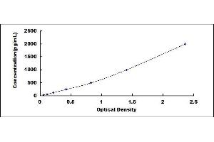 Typical standard curve (SULF2 ELISA Kit)