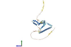 AlphaFold protein structure predicition of Human Recombinant SMARCE1 Protein, UniprotID Q969G3