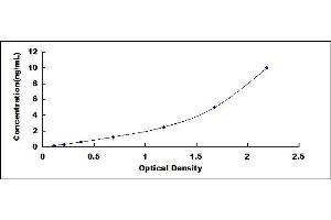 Typical standard curve (GZMK ELISA Kit)