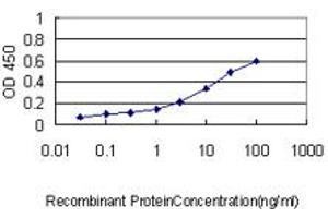 Detection limit for recombinant GST tagged HSPE1 is approximately 0. (HSPE1 Antikörper  (AA 1-102))