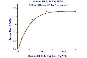 Immobilized Human LIF, Tag Free  with a linear range of 7.