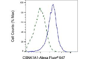 Validation of CSNK1A1 knockdown using flow cytometry. (Rekombinanter CSNK1A1 Antikörper)
