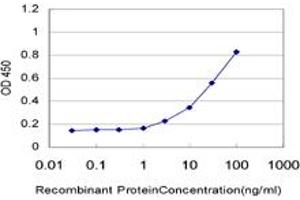 Detection limit for recombinant GST tagged CRSP6 is approximately 3ng/ml as a capture antibody. (MED17 Antikörper  (AA 551-651))